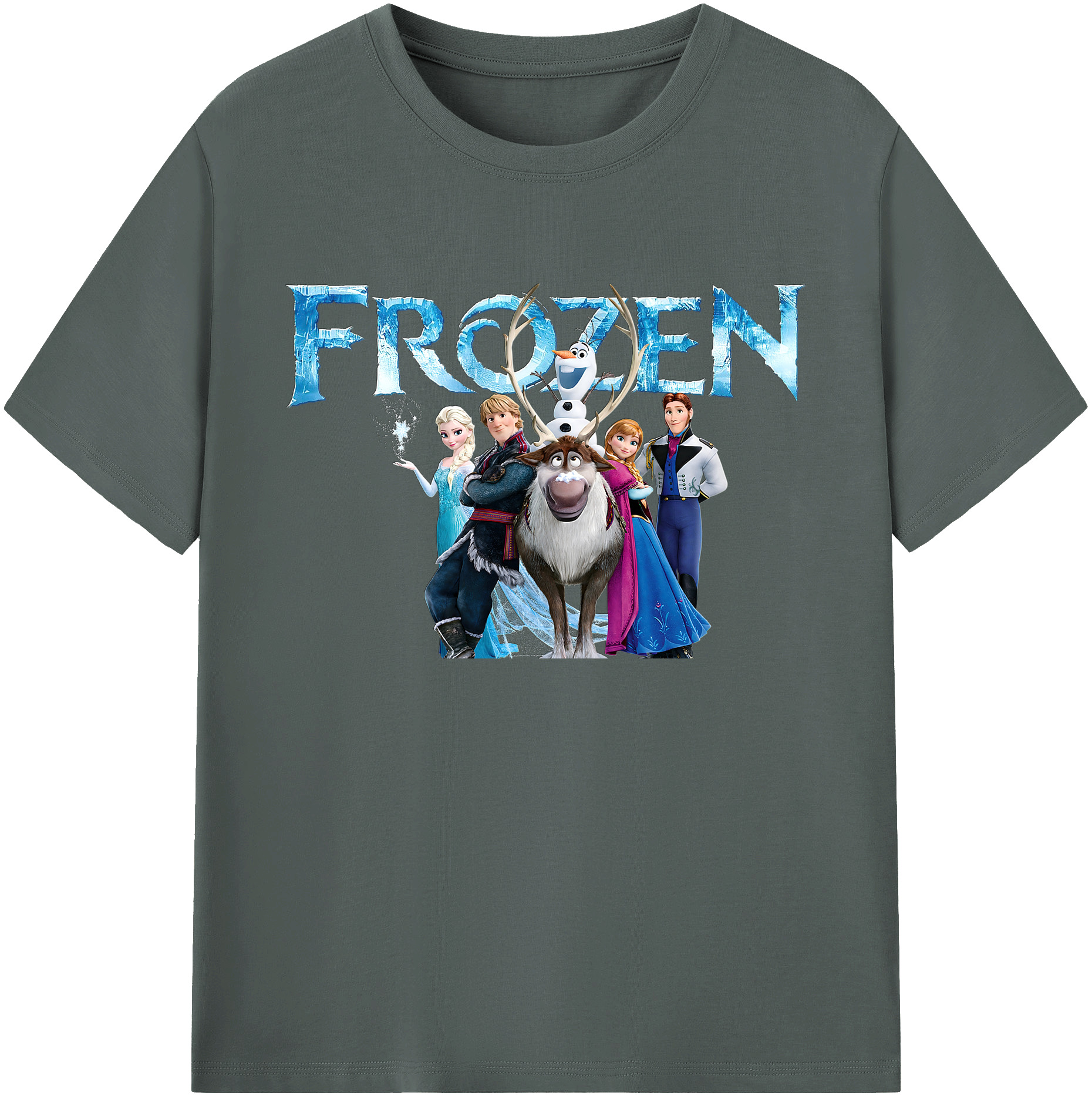 （画像用） アナと雪の女王 アンナ エルサ Frozen Anna Elsa 綿100％ メンズ半袖Tシャツ｜肌触りやわらか＆通気性